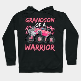 Truck Grandson Of A Warrior Breast Cancer Pink Ribbon Hoodie